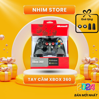 [ Loại 1 ] Tay cầm Chơi Game Microsoft Xbox 360 Full box Có Rung - Tay Cầm Có Dây Dùng Cho PC, Laptop chơi full skil