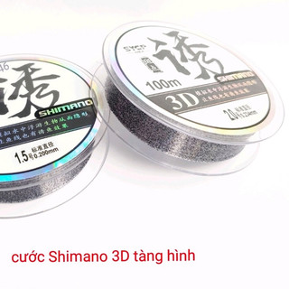 cước câu cá cước thẻo trục shimano 3D tàng hình 100m nano