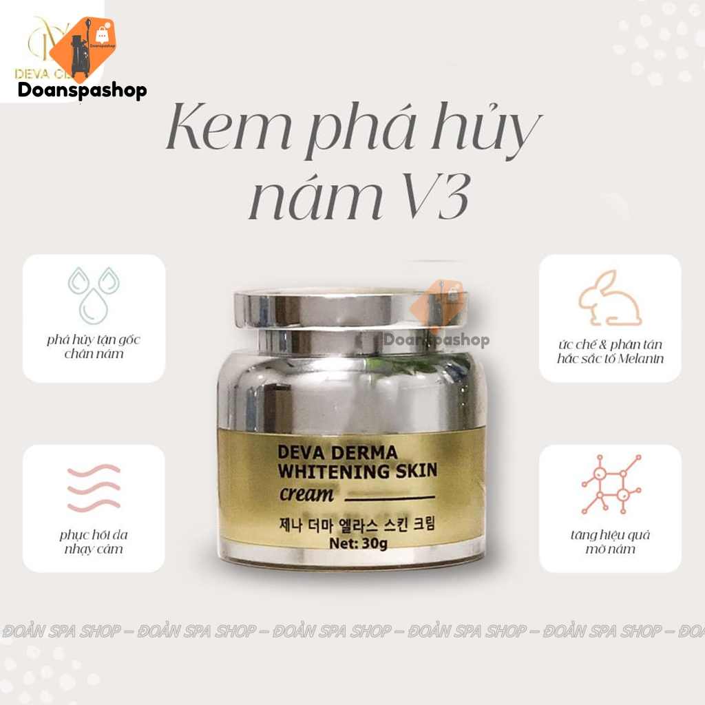 Bộ Kem Phá Hủy Nám D&V3 Deva Cell