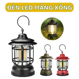 Đèn Cắm Trại, Dã Ngoại, Đèn Bão Măng Xông Công Suất 5W Tích Điện Siêu Tiện Lợi