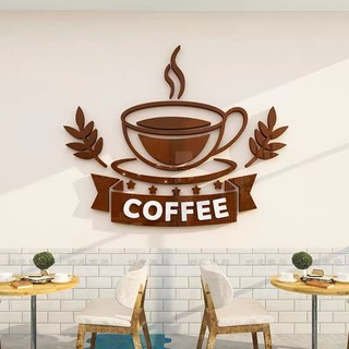 Tranh dán tường mica 3d dán nổi - do all thing trang trí quán cafe, trà sữa, phòng trà