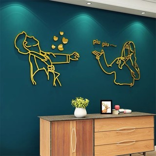 Tranh dán tường mica 3d dán nổi - do all thing trang trí quán cafe, trà sữa, phòng trà