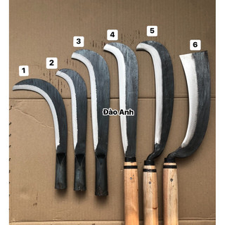 Dao phát cỏ cán dài 40cm - dao dựa chặt củi chuẩn nhíp xe