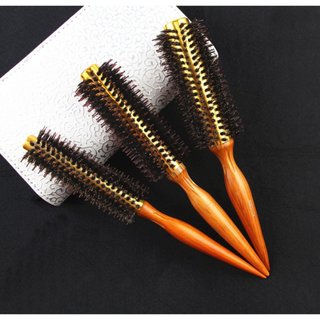 Lược Cán Gỗ Sấy Tóc Bọc Nhuôm Aluminum Cao Cấp Round Brush