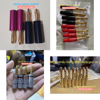 Jack bắp chuối cắm loa, jack cắm ampli mạ vàng nhập khẩu chata lượng. Báo giá 1 chiếc