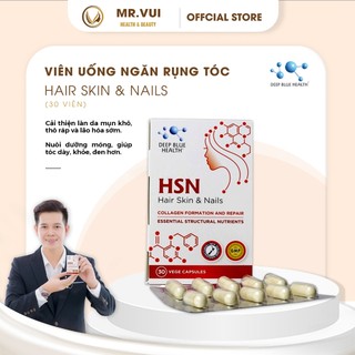   Hỏa tốc  Viên uống dưỡng tóc móng giảm mụn Deep Blue Health HSN Hair Skin & Nails 30 viên 