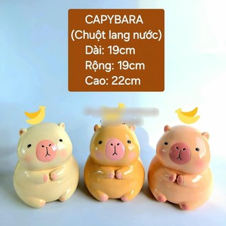 Ống tiết kiệm Chuột CARYBARA size NHỎ đáng yêu quà tặng, trang trí, heo đất lợn đất tiết kiệm tiền - PS45
