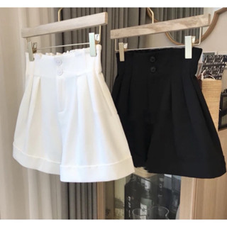 [New] Q3335 QUẦN SHORT 2 NÚT NỮ LƯNG KIỂU XẾP LY, LẬT LAI CHIZISHOP ỐNG RỘNG