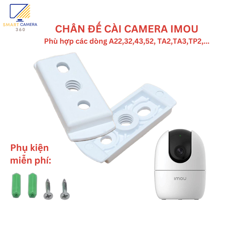 Chân đế dẹp - tròn cho Camera IMOU / EZVIZ đầy đủ ốc vít gắn tường, trần nhà