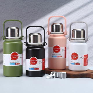  Bình giữ nhiệt Cup inox 316 nắp inox hình cốc dung tích 1200ml có quai xách 