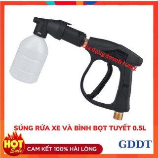 Bộ súng xịt rửa xe và bình phun bọt tuyết 300ml (Ren 22 và 14mm)