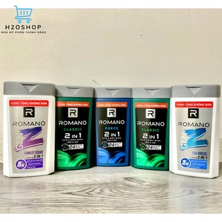Dầu gội / 2in1 / 5in1 Romano hương nước hoa Classic, Attitude, Force, Gentleman 180g dành cho nam