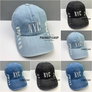 Mũ LƯỠI TRAI Denim unisex cực hot nam nữ thoáng mát phungvyshop- nón / Kết Jean NYC /