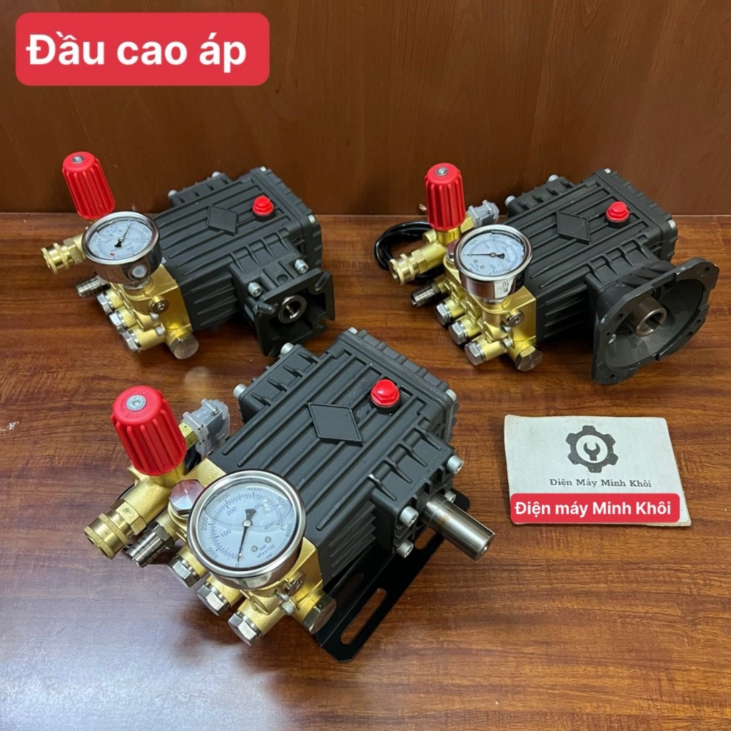 [Piston sứ ] Bộ đầu bơm máy rửa xe cao áp 3Kw - 7.5kw liền trục| Đầu máy rửa xe áp lực nước, cao áp