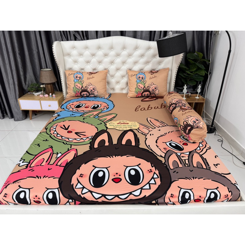 Ga thun siêu lạnh lụa Latico mẫu labubu