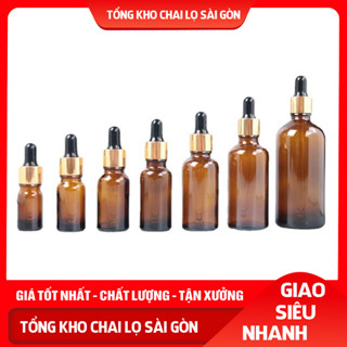 Lọ Chiết Serum Bóp Giọt Khoen Vàng 50ML/100ML