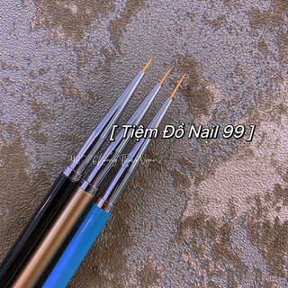 Bộ cọ nét 3 cây cán gỗ vẽ móng nail , cọ nét siêu mảnh dễ vẽ