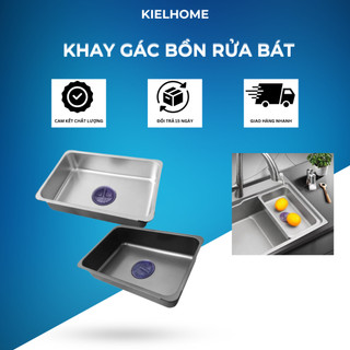 Khay gác bồn rửa chén bát inox 304 khay đa năng để chậu rửa inox đa năng