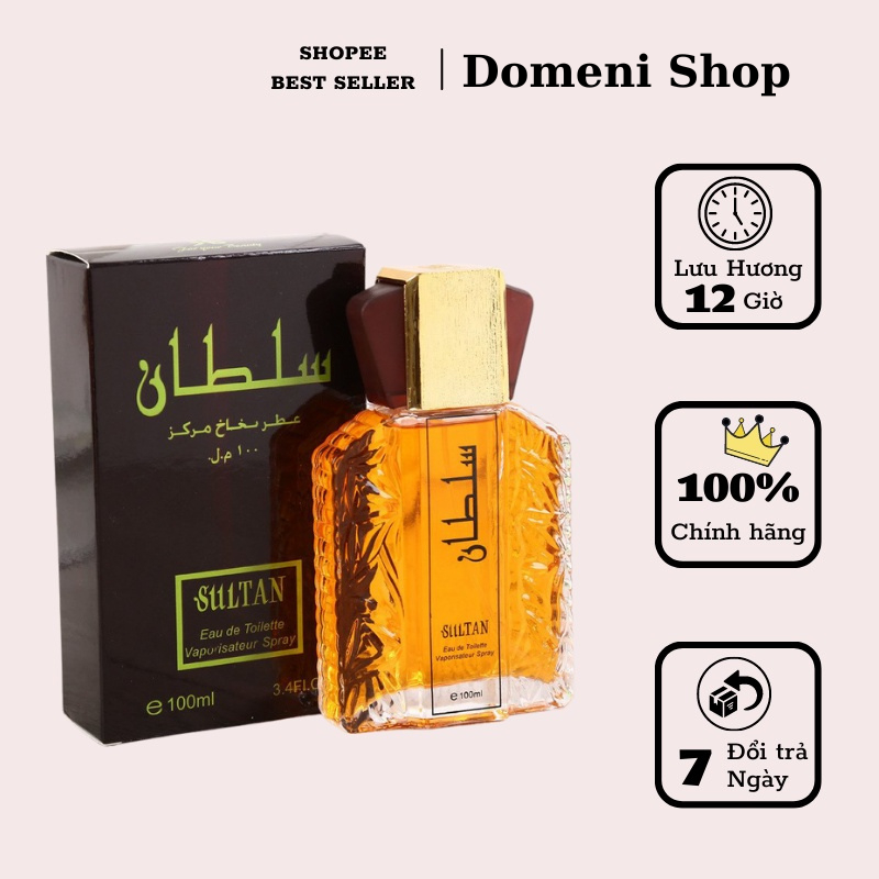 Nước Hoa Nam Dubai Sultan 100ml - Nước Hoa Thơm Lâu Hương Thơm sang Trọng, Lịch Lãm