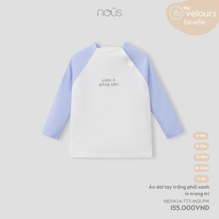 Áo cổ lọ Nous 3cm Nu Petit trắng 3 đến 24 tháng vải mềm mát, thấm hút tốt Nous Bình Dương - SPE01228