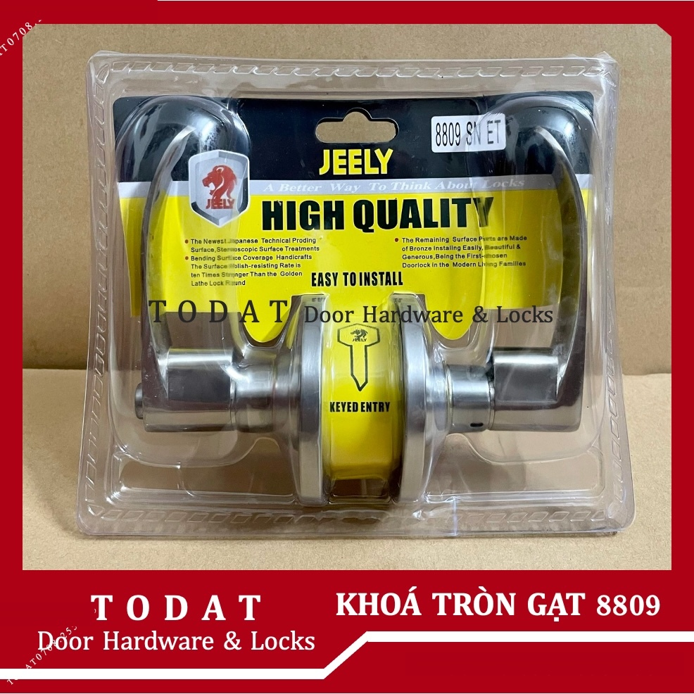 [JEELY.8809] Khoá Tròn Gạt inox Jeely 8809 (tay nhẹ)