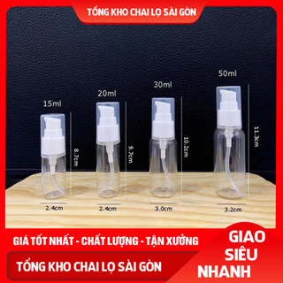 Chai Nhựa Pet Xịt Giọt 15ml 20ml 30ml 50ml 100ml 150ml 200ml 300ml Chiết Mỹ Phẩm