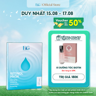 Mặt nạ Retinol E&G phục hồi, siêu cấp ẩm, làm trắng và căng bóng da, ngăn ngừa lão hoá da hộp 3 miếng 25gx3 - E&G Beauty