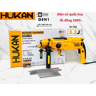 Máy khoan bê tông 3 chức năng Hukan K96 1050w chính hãng tặng mũi