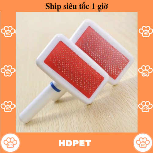 Lược trắng chấm bi- lược chải lông chó mèo