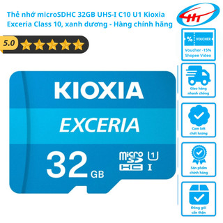 Thẻ nhớ microsdhc 32gb uhs-i c10 u1 kioxia exceria class 10, xanh dương - hàng chính hãng