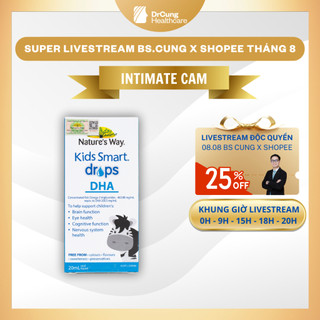 Bác sĩ cung nature's way kids smart drops dha - siro bổ sung dha, epa, giúp bé thông minh, bổ mắt