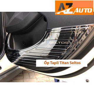 Ốp Tapli cửa KIA Seltos 2020-2024 cao cấp vân Titan