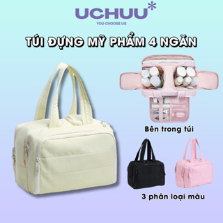 Túi Đựng Mỹ Phẩm 4 Ngăn Uchuu, Túi Du Lịch Đựng Đồ Makeup, Trang Điểm Dung Tích Lớn Chống Thấm Nước