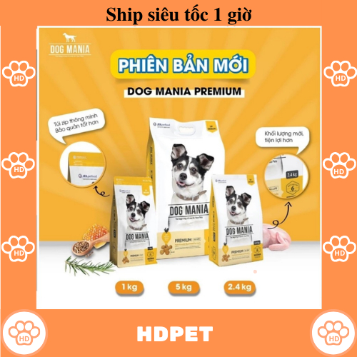 (5KG) THỨC ĂN HẠT CHO CHÓ MỌI LỨA TUỔI DOG MANIA PREMIUM