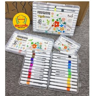 Bộ Màu Dạ Acrylic Marker- 12/24/36/48/60 Màu Chuẩn, Dùng Để Vẽ Vải/Giày/Tường/Giấy/Da/Ly, Bút Vẽ Trên Nhiều Chất Liệu