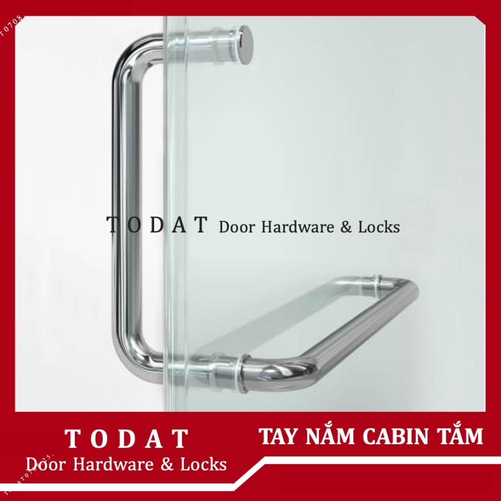 Tay nắm Cabin phòng tắm kính bằng inox 304