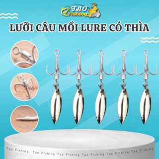  Lưỡi câu mồi lure 3 tiêu có thìa xoay 360 độ titan siêu bén 