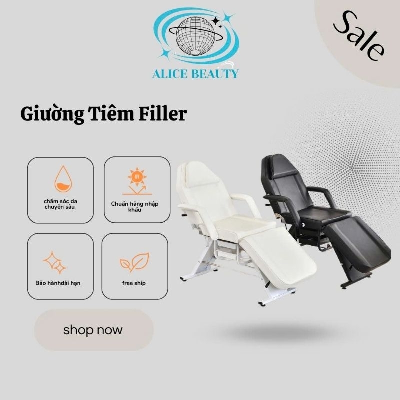 Giường Tiêm Spa Hỗ Trợ Phun Xăm, Tiêm Filler Cao Cấp BT COMPANY