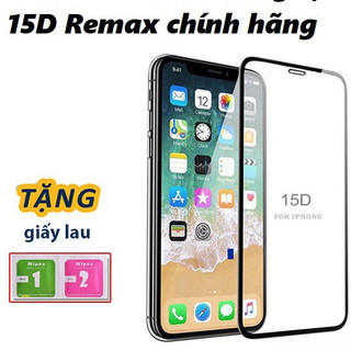 Combo 5 kính cường lực full màn 15D Remax các dòng Iphone 6 6plus 7 7plus 8 8 plus X Xsmax 11 Promax