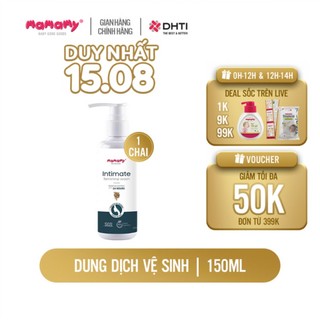 Dung dịch vệ sinh phụ nữ Mamamy 150ml thành phần hữu cơ hỗ trợ dưỡng ẩm, khử mùi, tạo hương dịu nhẹ, cân bằng Ph