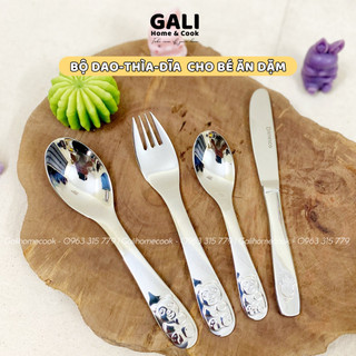 Thìa Muỗng Ăn Dặm Cho Bé inox 304 xuất khẩu cao cấp an toàn vệ sinh | GaliHomecook Children Cutlery