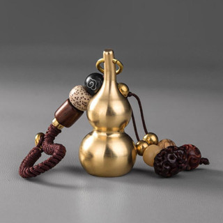 Móc khoá hồ lô phong thuỷ bằng đồng thau , dành cho xe máy ô tô độc lạ