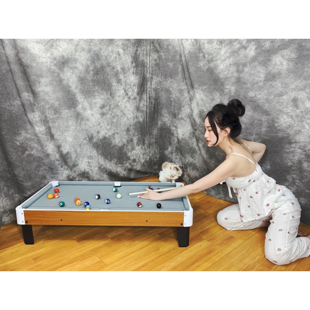  Bàn bi-a bida mini 102cm nhập khẩu giá rẻ + bi sứ 31mm  M102  và 38mm  M103  + vải nỉ + gậy gỗ 90cm 