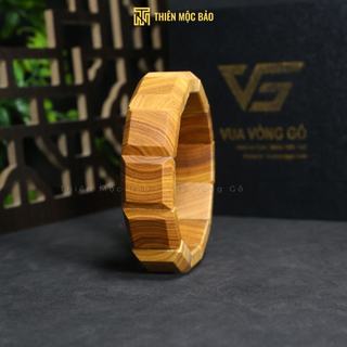 Vòng tay gỗ Đàn Hương Ấn Độ bản vát cạnh cao cấp - Chất già đanh chắc, thơm ngọt đậm | Thiên Mộc Bảo