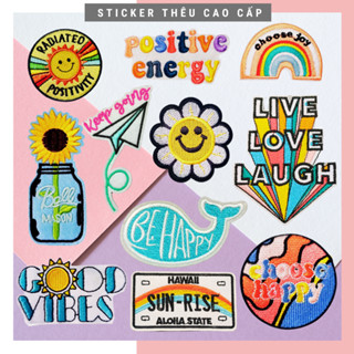 Sticker ủi áo Cao cấp, sticker vải dùng làm miếng vá áo, phụ kiện trang trí quần áo, balo, giày, nón