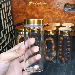 Lọ (Hũ) thuỷ tinh đựng vòng phong thuỷ kích thước 4.7x12cm | Thiên Mộc Bảo
