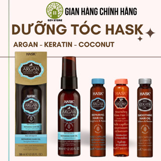 Dầu dưỡng phục hồi, làm bóng tóc Hask Argan Oil Repairing Hair Oil  Argan 18 và 59 ml hàng Úc chính hãng