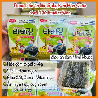 [Date 5/2025] Rong biển ăn liền cho bé Baby Kim Hàn Quốc cho bé từ 1 tuổi