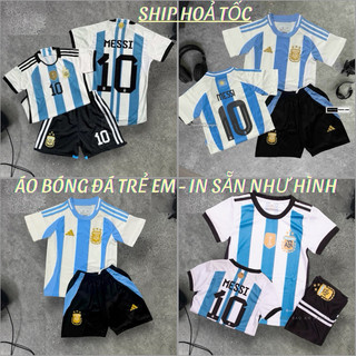 Quần Áo Bóng Đá Trẻ em, Áo Đá Banh Cho Bé CLB Miami/ Áo Messi Số 10 Sân Khách/ Sân Nhà Messi 2023/24