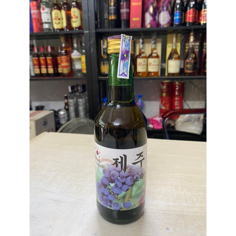 Soju Hàn Quốc JEJU Bluberry 13,5% 360ml-Vị Việt Quất